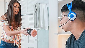 Dayum my stepmom found my anal masturbator and made me do a field test of ass hole testing